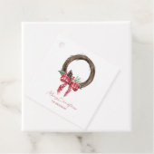 Rustic Grapevine Wreath Frohe Weihnachten Geschenkanhänger (Beispiel)