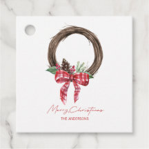Rustic Grapevine Wreath Frohe Weihnachten