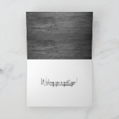 Rustic Gray Barnwood Birthday Karte (Innenseite)