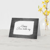 Rustic Gray Barnwood Birthday Karte (Gelbe Blume)