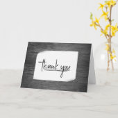 Rustic Gray Barnwood Danke-Karte Karte (Gelbe Blume)