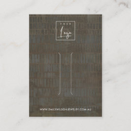 RUSTIC GRAY BRONZE LINE HAIR CLIP DISPLAD CARD VISITENKARTE