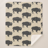 Rustic Gray Buffalo Bison Sherpadecke (Vorderseite)
