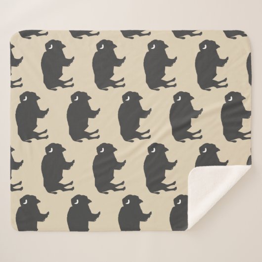 Rustic Gray Buffalo Bison Sherpadecke (Vorderseite (Horizontal))
