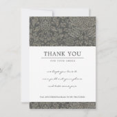 RUSTIC GRAY DAMASK PATTERN CORPORATE Business LOGO Dankeskarte (Vorderseite)