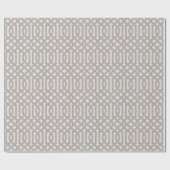 Rustic Gray Trellis Geschenkpapier (Flach)
