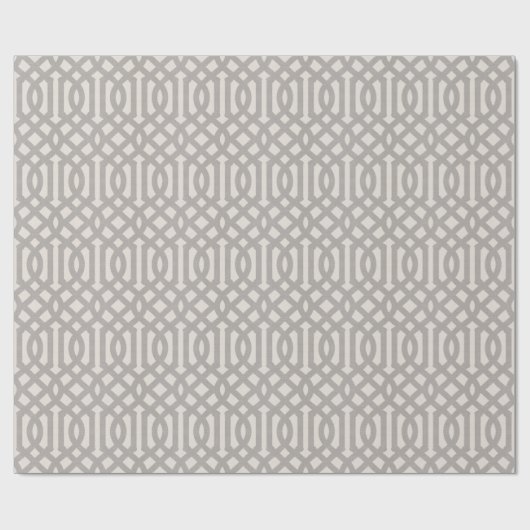 Rustic Gray Trellis Geschenkpapier (Flach)