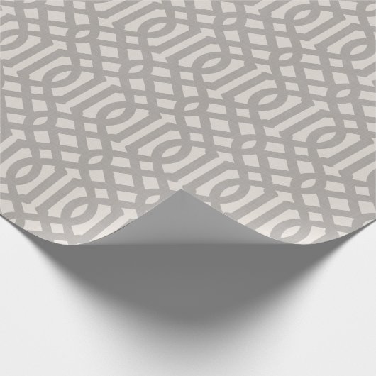 Rustic Gray Trellis Geschenkpapier (Ecke)