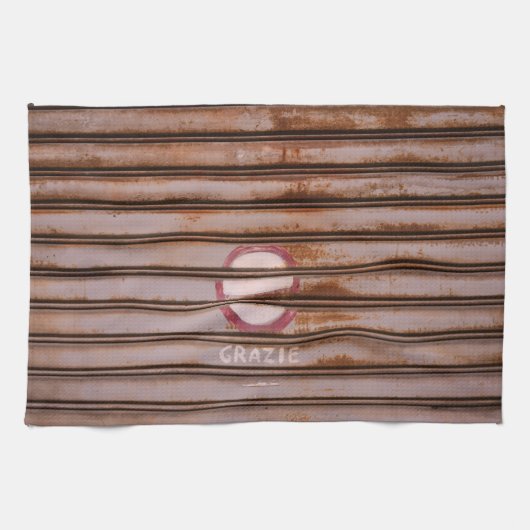 Rustic Grazie Shutter Napoli 1 Geschirrtuch (Horizontal)