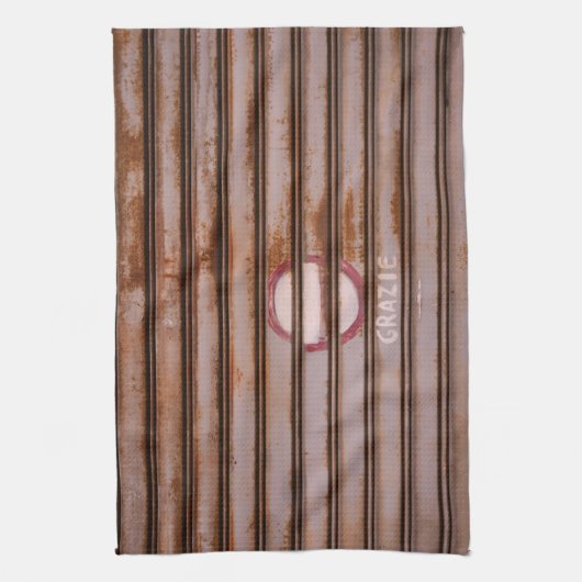 Rustic Grazie Shutter Napoli 1 Geschirrtuch (Vertikal)