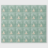 RustIc Green Baby Liebe Script Baby Shower Geschenkpapier (Flach)