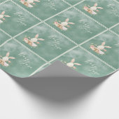 RustIc Green Baby Liebe Script Baby Shower Geschenkpapier (Ecke)