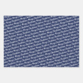 Rustic Green Blue Watch Kariert frohe Weihnachten Geschenkpapier Set (Vorderseite 2)