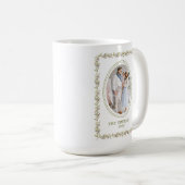 Rustic Green Botanical Christmas Mug Kaffeetasse (VorderseiteRechts)