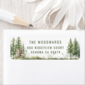 Rustic Green Forest Watercolor Trees  (Insitu)