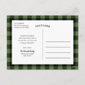 Rustic Green frohe Weihnachten 3 Foto Collage (Rückseite)