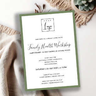 RUSTIC GREEN KRAFT IHRE LOGO WORKSHOP GALA EVENT EINLADUNG