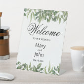 Rustic Green Leaves Greenery Foliage Wedding Sockelschild (In SItu)