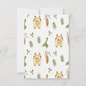 Rustic Green Locally Grown Baby Shower Dankeskarte (Rückseite)