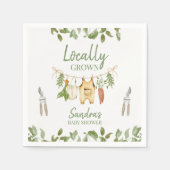 Rustic Green Locally Grown Baby Shower Serviette (Vorderseite)