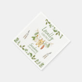 Rustic Green Locally Grown Baby Shower Serviette (Ecke)