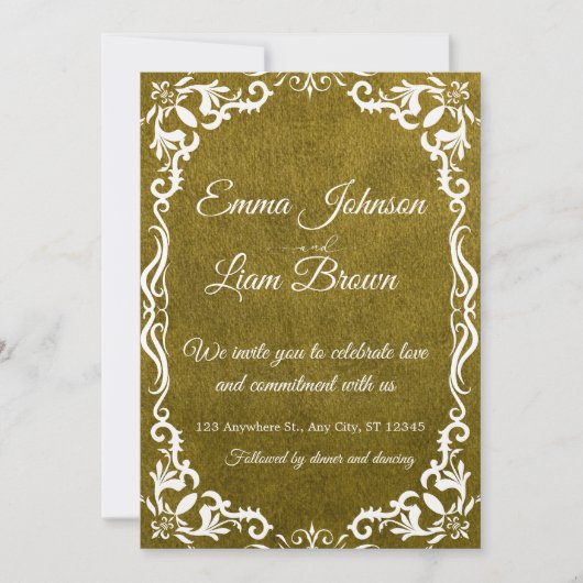 Rustic Green Mexican Wedding Invitation Einladung (Vorderseite)