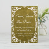 Rustic Green Mexican Wedding Invitation Einladung (Stehend Vorderseite)