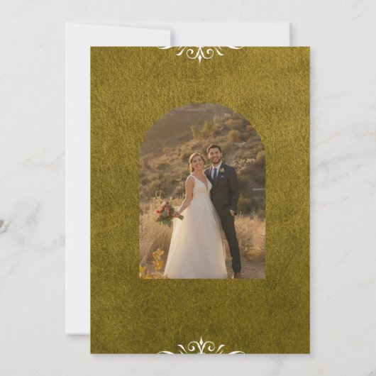 Rustic Green Mexican Wedding Invitation Einladung (Rückseite)