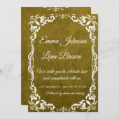 Rustic Green Mexican Wedding Invitation Einladung (Vorne/Hinten)