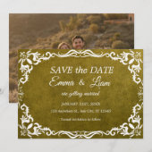 Rustic Green Mexican Wedding – Save the Date (Vorne/Hinten)
