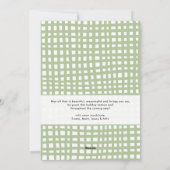 Rustic Green Monogram Frohe Weihnachten 2 Foto (Rückseite)