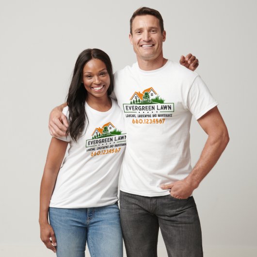 Rustic Green Orange Landschaftsservice T-Shirt (Unisex)