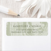 Rustic Green Wood Grain Spring Wedding Address (Insitu)