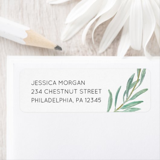 Rustic Greenerity Return Address Label Wedding (Insitu)