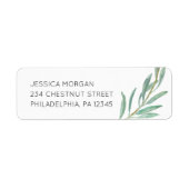 Rustic Greenerity Return Address Label Wedding (Vorne)