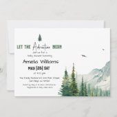 Rustic Greenery Adventure Baby Shower Einladung (Vorderseite)