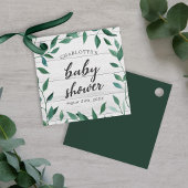 Rustic Greenery Baby Shower Geschenkanhänger