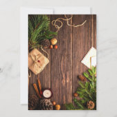 Rustic Greenery Company Weihnachten Party Einladun Einladung (Rückseite)