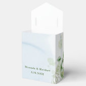 Rustic Greenery Dusty Blue Airy Gastgeschenk Hochz Geschenkschachtel (Geöffnet)