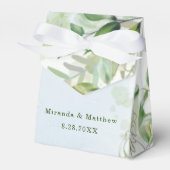 Rustic Greenery Dusty Blue Airy Gastgeschenk Hochz Geschenkschachtel (Vorderseite)