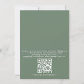 Rustic Greenery Elegant Modern QR Code Wedding Einladung (Rückseite)