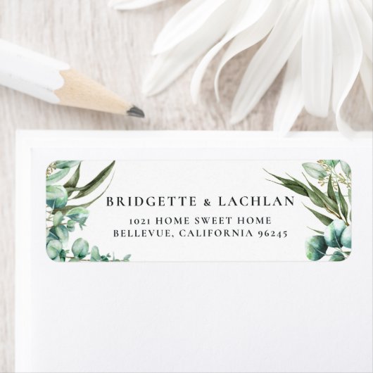 Rustic Greenery Eucalyptus Wedding Address (Insitu)