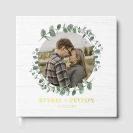 Rustic Greenery Foil Wedding Gästebuch