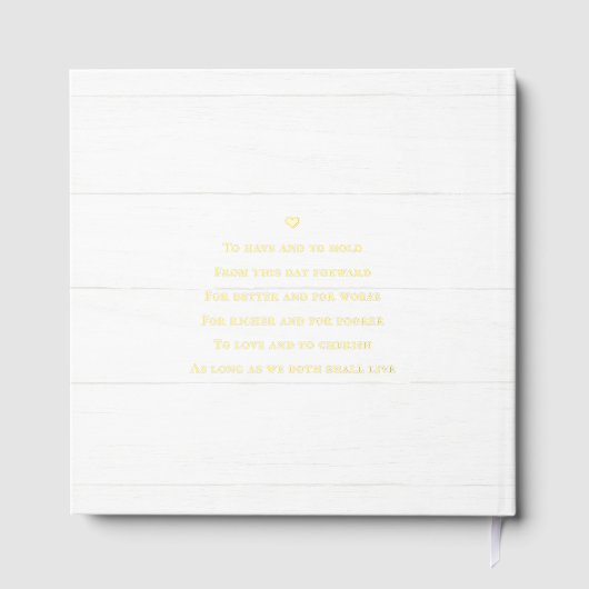 Rustic Greenery Foil Wedding Gästebuch (Rückseite)