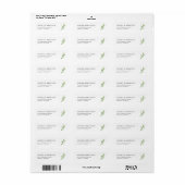Rustic Greenery Leaf Wedding Return Address Label (Vorne)