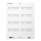 Rustic Greenery Monogram Business Shipping (Vorne)