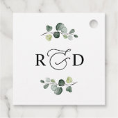 Rustic Greenery Monogram Wedding Vielen Dank Geschenkanhänger (Rückseite)