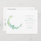 Rustic Greenery New Baby Foto Geburtserklärung Ankündigungspostkarte (Vorne/Hinten)