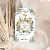 Rustic Greenery Safari Jungle Animals Vielen Dank Geschenkanhänger