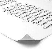 Rustic Greenery Wedding Table Plan Poster (Ecke)